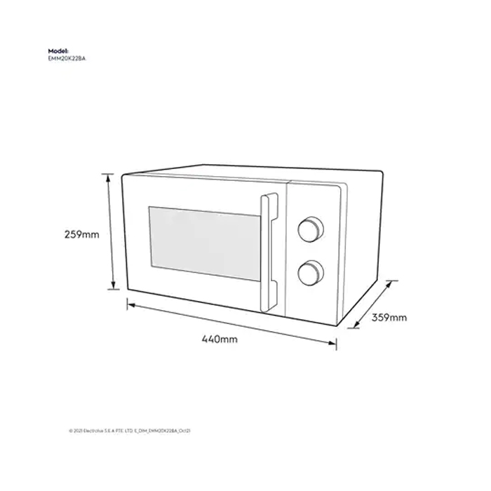 Electrolux Microwave 20L Free-standing - EMM20K22BA